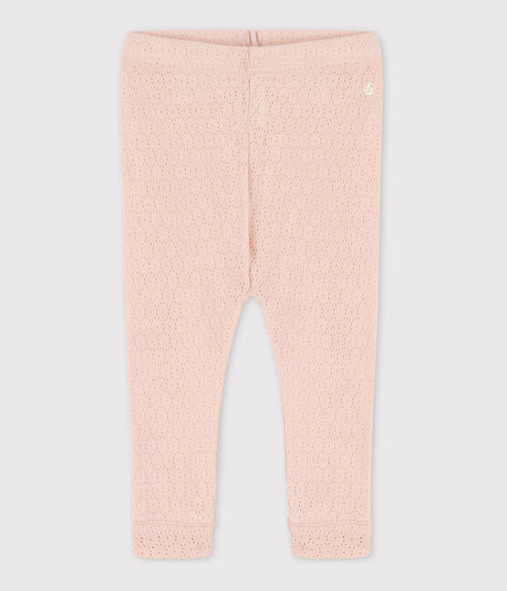Legging bébé en coton ajouré rose SALINE