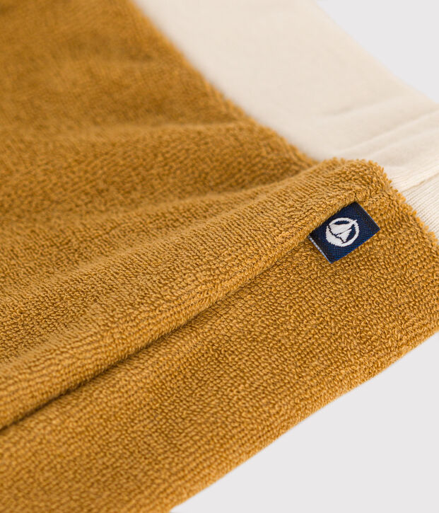 Short en bouclette &eacute;ponge b&eacute;b&eacute; jaune