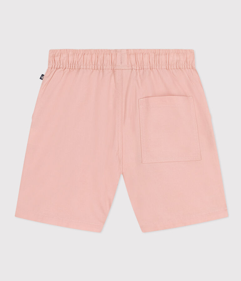 Short en twill de coton et lin enfant rose SALINE