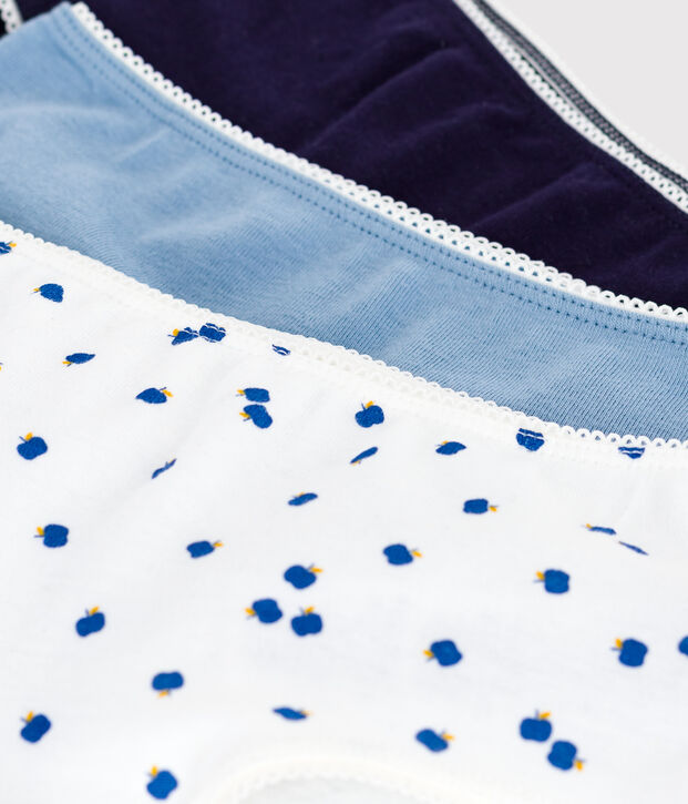 Lot de shorties enfant en coton imprim&eacute; pommes multicouleur