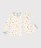 Pyjama en velours imprimé étoiles enfant blanc MARSHMALLOW/blanc MULTICO