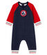 Combinaison longue bébé garçon en molleton