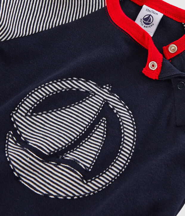 Tee-shirt colorblock b&eacute;b&eacute; gar&ccedil;on bleu/blanc