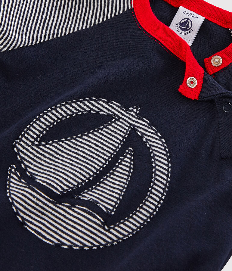 Tee-shirt colorblock b&eacute;b&eacute; gar&ccedil;on bleu/blanc