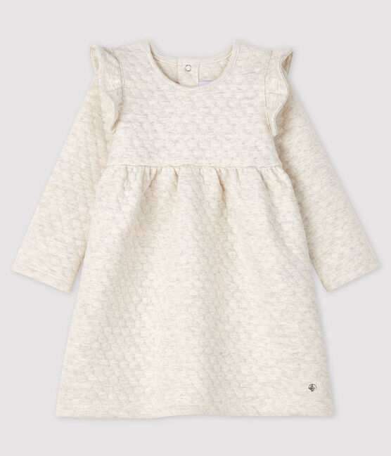 Robe manches longues bébé fille beige MONTELIMAR CHINE