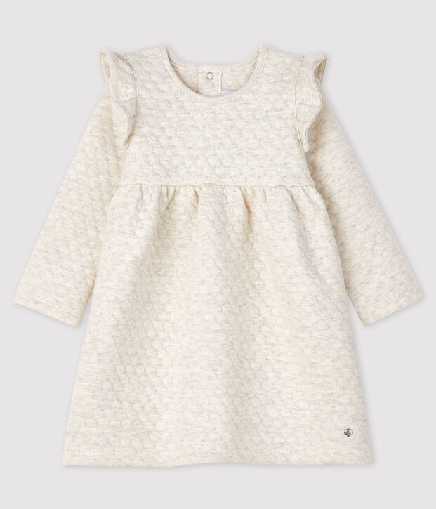 Robe manches longues b&eacute;b&eacute; fille beige