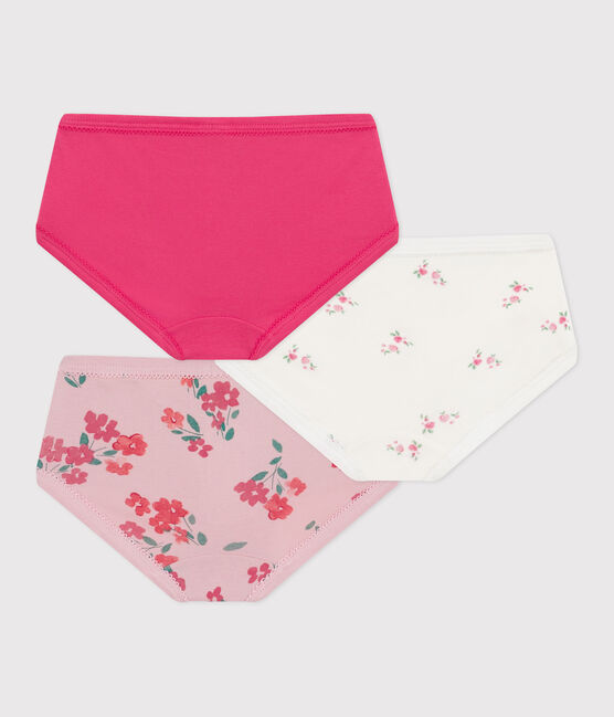 Lot de culottes enfant en coton taille haute imprimé fleurs variante 1