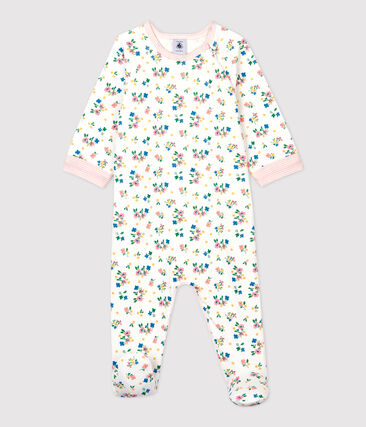 PETIT BATEAU - Dors-bien zippé à fleurs bébé fille en tubique