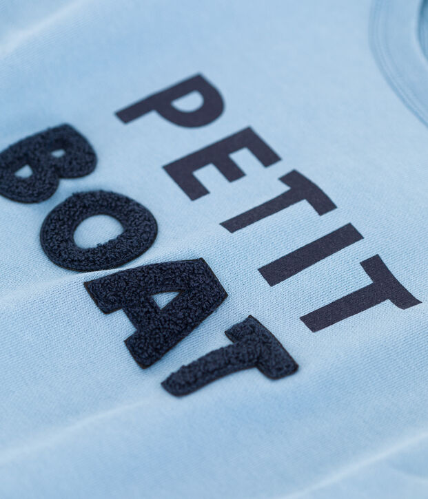 Sweatshirt imprim&eacute; en molleton enfant fille / gar&ccedil;on bleu