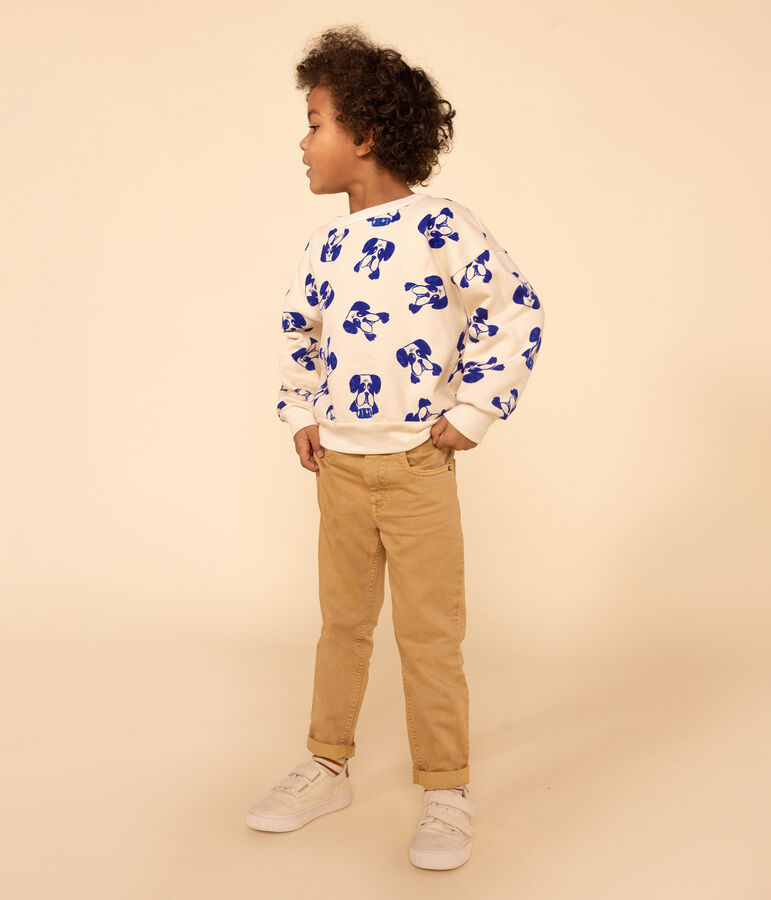 Pantalon en denim enfant gar&ccedil;on beige TOURONE