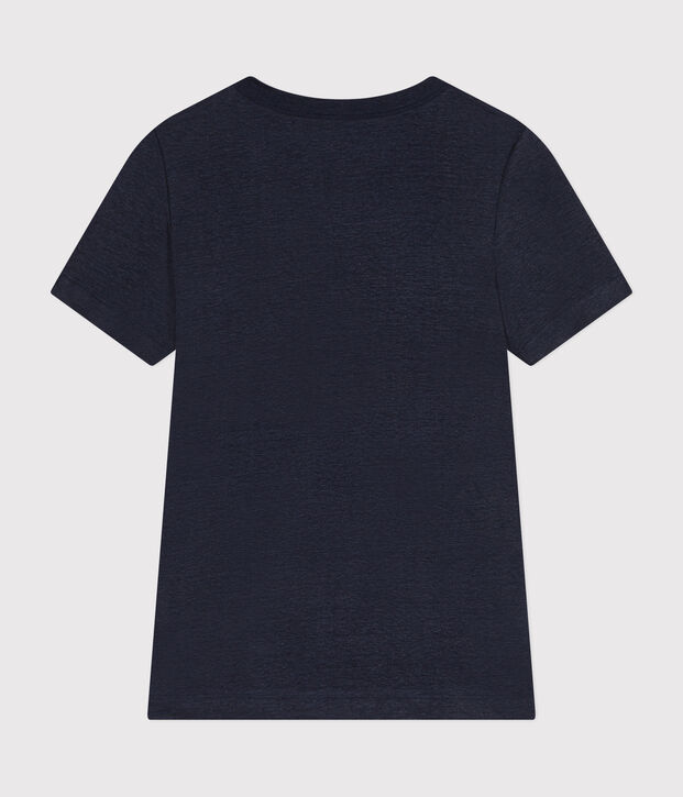 Tee-shirt en lin femme bleu