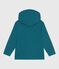Sweatshirt zippé à capuche enfant en coton uni vert DRAGONFLY
