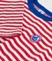 Tee-shirt enfant manches longues en coton rayé rouge POMPEI/ MILK