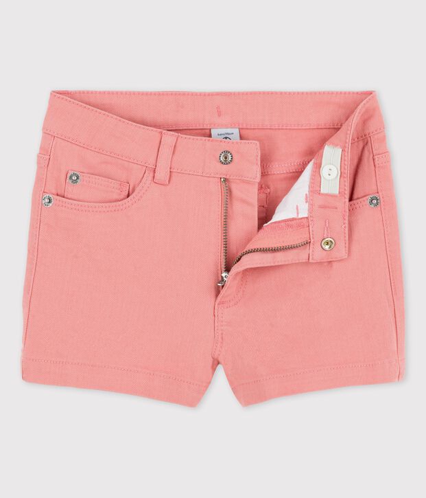 Short en denim enfant fille rose