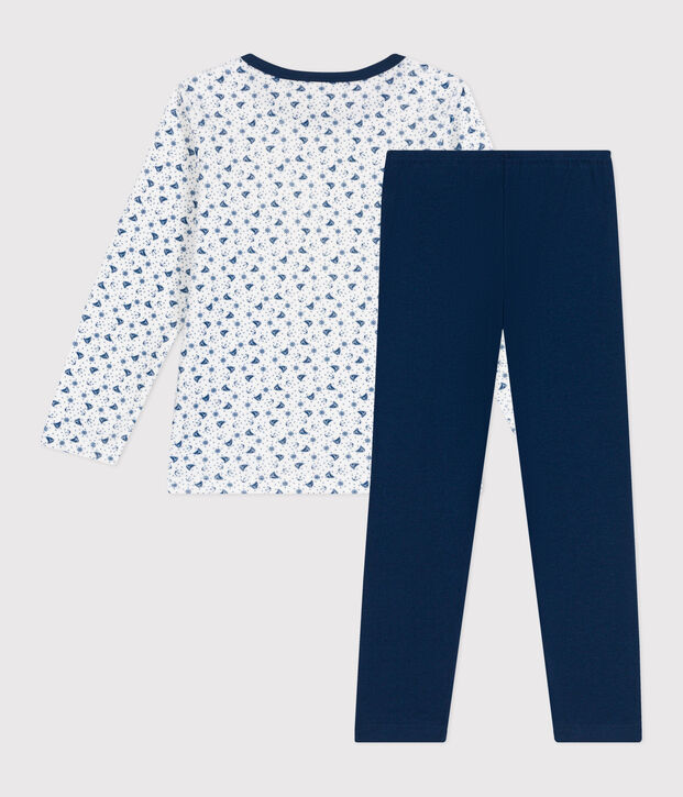 Pyjama en velours enfant bleu/multicouleur