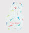 Pyjacourt imprimé hippocampes petite fille en coton blanc MARSHMALLOW/blanc MULTICO