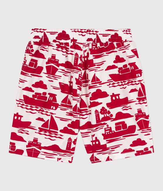 Short de bain recyclé imprimé enfant garçon rouge AVALANCHE/ ROUGE