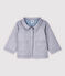 Veste cérémonie en serge craquante bébé garçon gris CONCRETE/blanc MARSHMALLOW