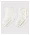 Lot de 2 chaussettes cérémonie bébé fille variante 1