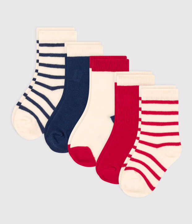 Lot de 5 paires de chaussettes rayures b&eacute;b&eacute; multicouleur