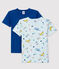 Lot de 2 tee-shirts manches courtes animaux yoga petit garçon variante 1
