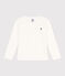 Tee-shirt manches longues enfant garçon blanc MARSHMALLOW