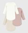 Lot de 3 bodies manches longues bébé en coton variante 1