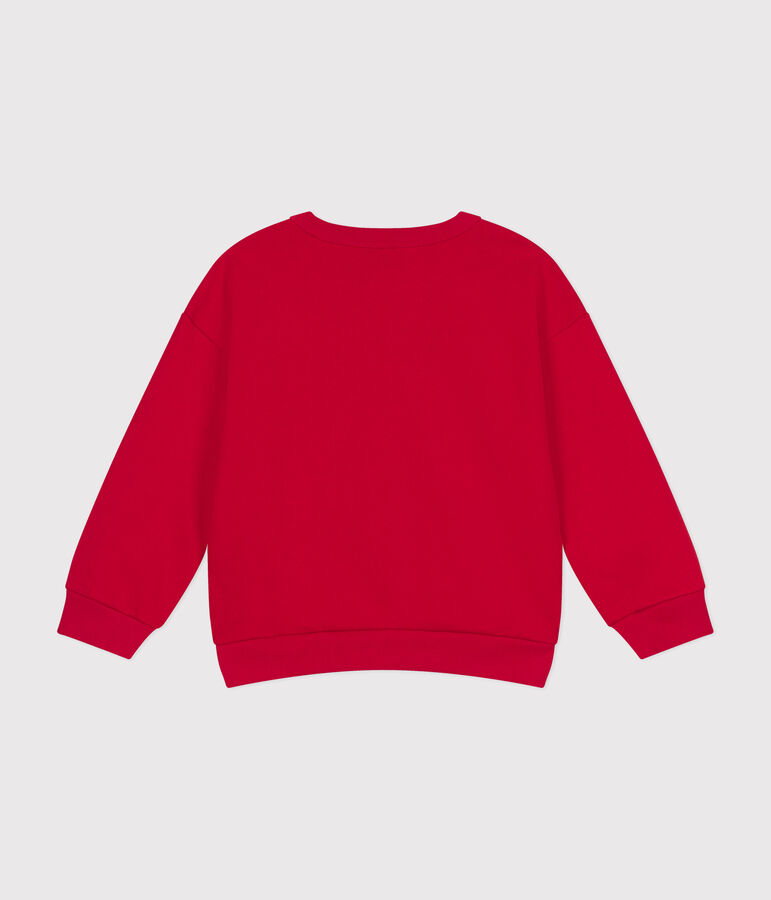 Sweatshirt en molleton enfant gar&ccedil;on rouge