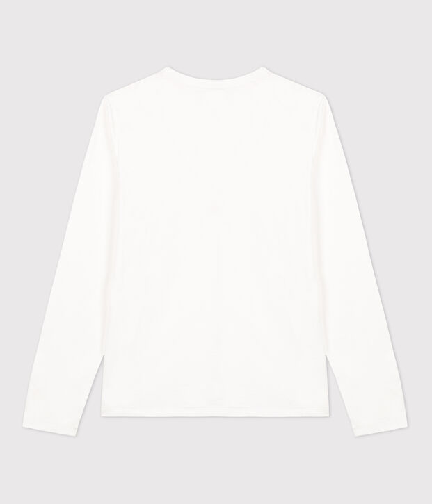 Tee-shirt LE DROIT col V en coton Femme blanc