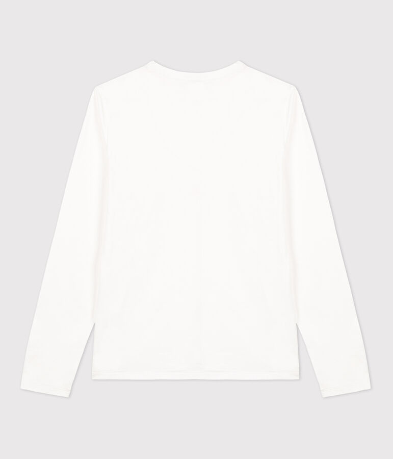 Tee-shirt LE DROIT col V en coton Femme blanc ECUME
