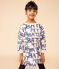 Robe manches longues en molleton brossé imprimé enfant fille blanc AVALANCHE/ MULTICO