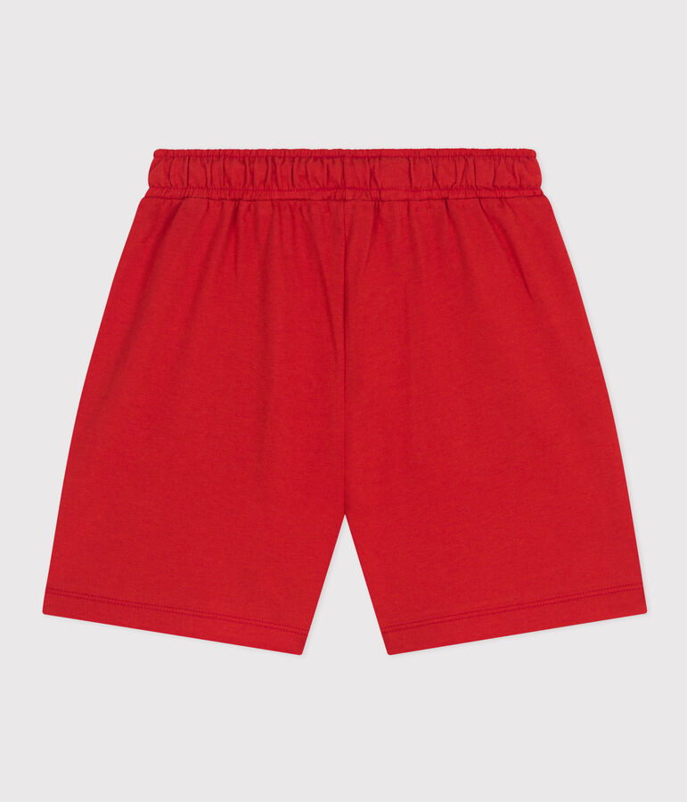 Short en coton enfant gar&ccedil;on rouge AURORA
