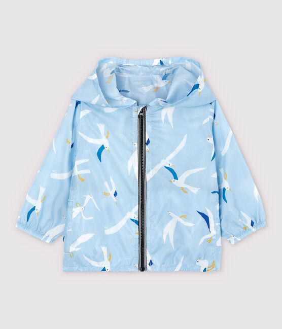 Coupe-vent en polyamide léger recyclé bébé garçon bleu JASMIN/blanc MULTICO