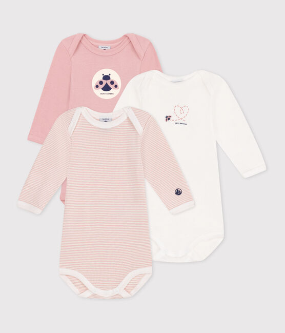 Lot de 3 bodies manches longues en coton bébé variante 2