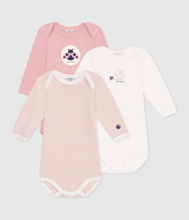 Lot de 3 bodies manches longues en coton b&eacute;b&eacute; variante 2