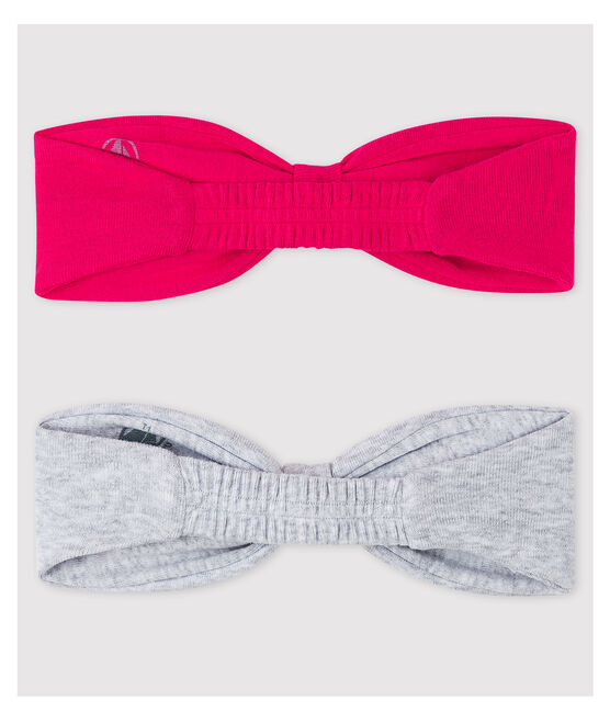 Lot de 2 bandeaux cheveux unis bébé fille variante 1