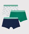 Lot de 3 boxers imprimé transports petit garçon en coton variante 1