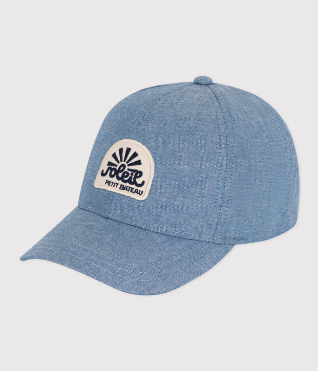 Casquette en denim bleu ciel enfant bleu