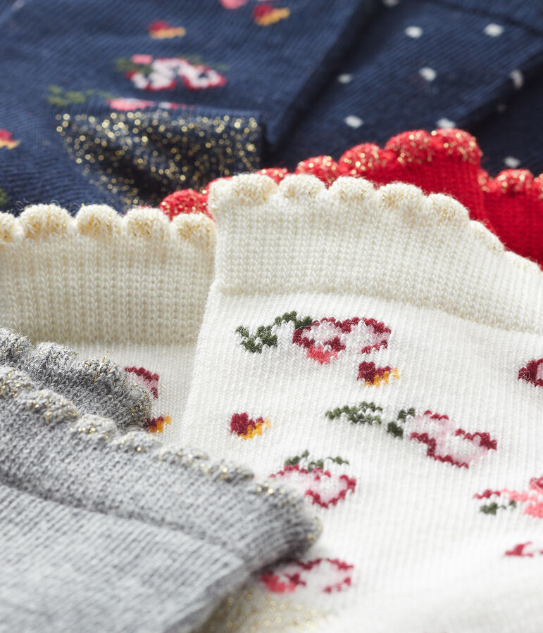 Lot de 5 paires de chaussettes b&eacute;b&eacute; fille multicouleur