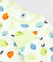 Pyjama imprimé citrons  petit garçon-petite fille en coton biologique blanc MARSHMALLOW/blanc MULTICO