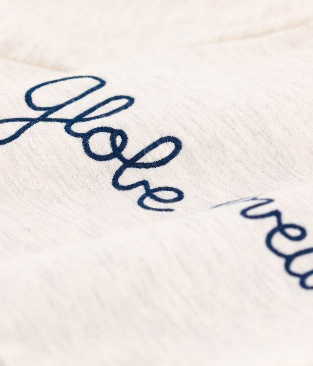 Robe manches longues en molleton enfant fille beige chin&eacute;