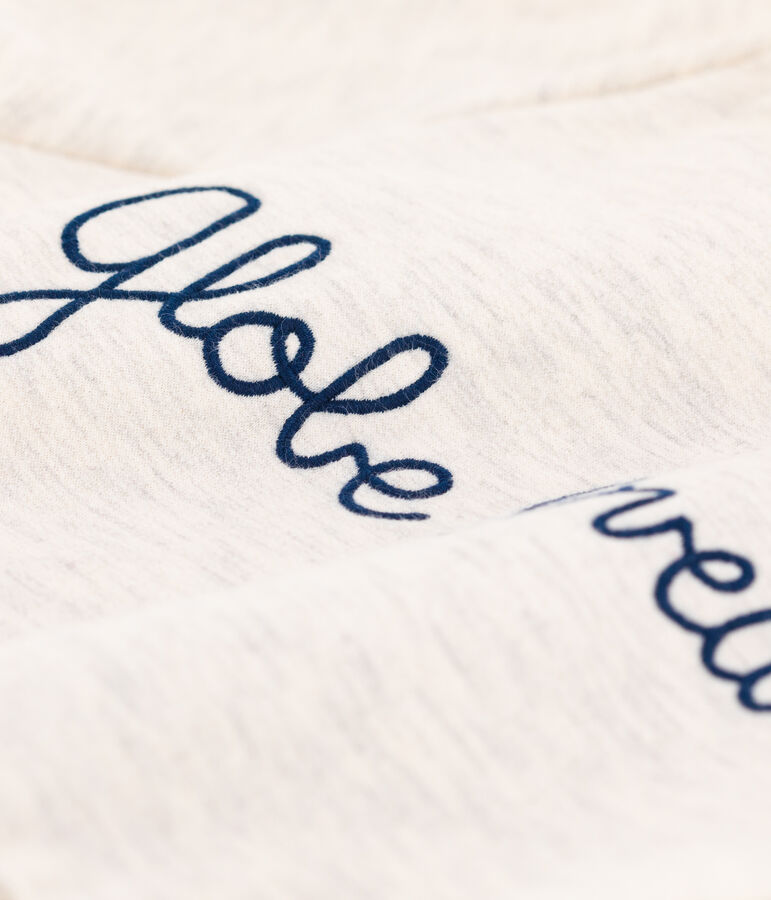 Robe manches longues en molleton enfant fille beige MONTELIMAR CHINE