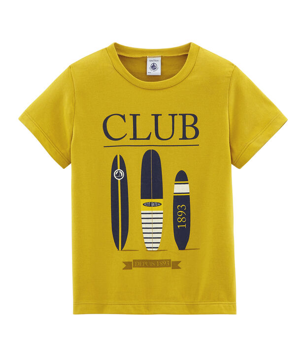 Tee-shirt enfant gar&ccedil;on &agrave; manches courtes vert