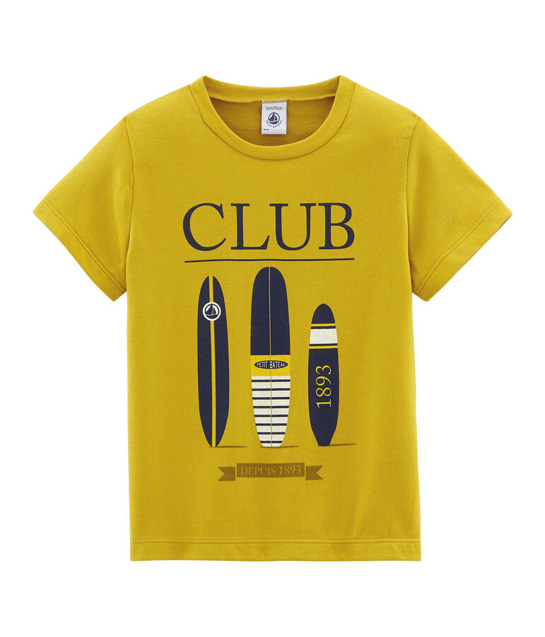 Tee-shirt enfant gar&ccedil;on &agrave; manches courtes vert