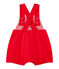Salopette courte bébé fille en jersey lourd rouge TERKUIT