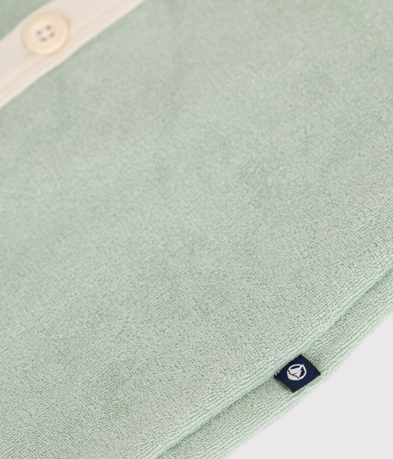 Combinaison courte en bouclette &eacute;ponge b&eacute;b&eacute; vert HERBIER