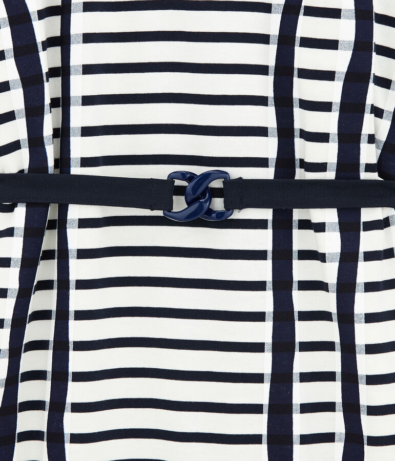 Robe kimono pour femme blanc/bleu