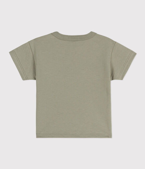Tee-shirt manches courtes bébé en jersey avec motif vert MARECAGE