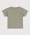 Tee-shirt manches courtes bébé en jersey avec motif vert MARECAGE