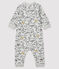 Combinaison longue bébé garçon gris BELUGA/blanc MULTICO